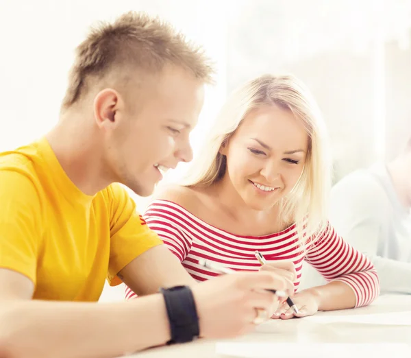 Group of students at lesson — Stock Photo, Image