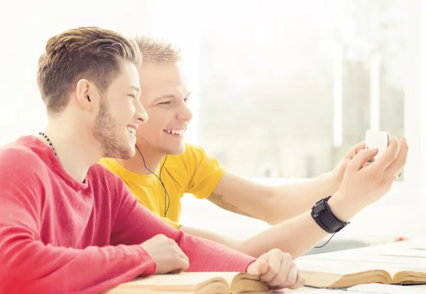 Two students at lesson — Stock Photo, Image