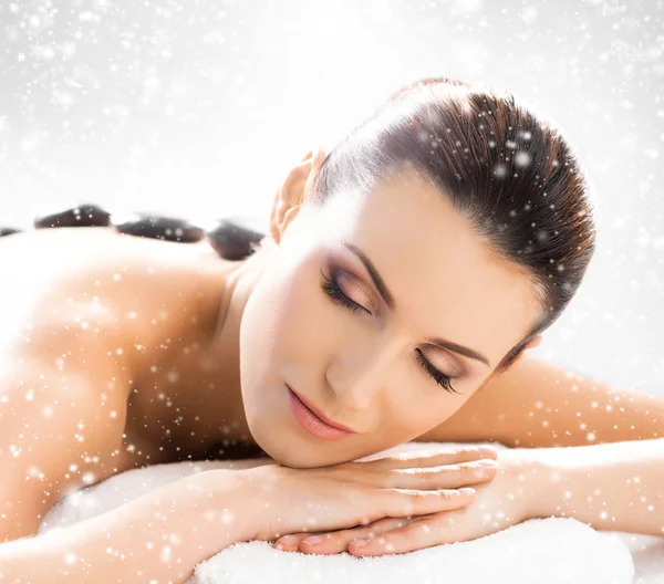 Woman during back massage — Stock Photo, Image