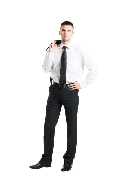 Young businessman with jacket — Stock Photo, Image