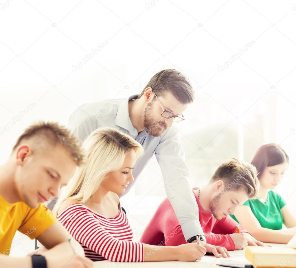 Group of students and teacher