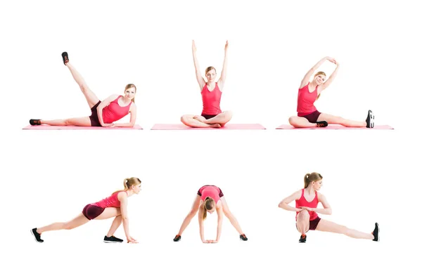 Fit y mujer deportiva haciendo ejercicio — Foto de Stock