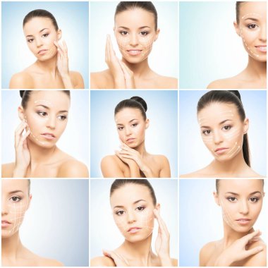 Genç ve güzel esmer kadın