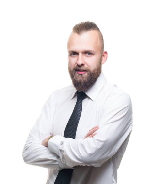 Kendinden emin iş adamının portresi