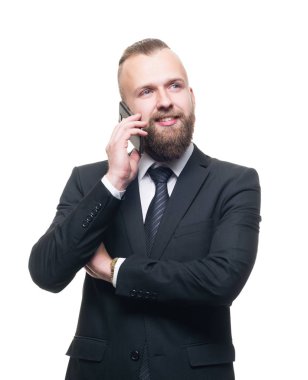 Kendinden emin iş adamının portresi