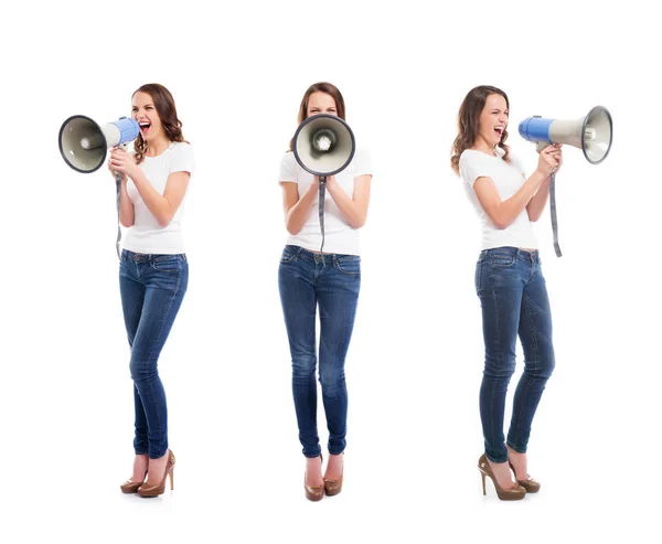 Teenager Mädchen mit Einkaufstüten — Stockfoto