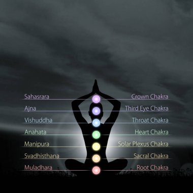 Genç kadın bir lotus konumda meditasyon