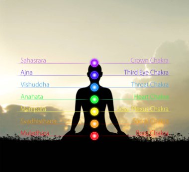 Genç kadın bir lotus konumda meditasyon