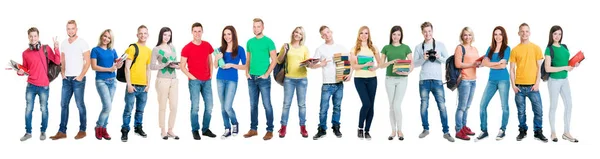 Large group of teenage students — Stock Photo, Image