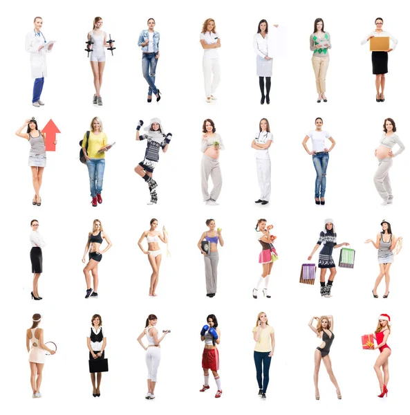 Muchas mujeres collage — Foto de Stock