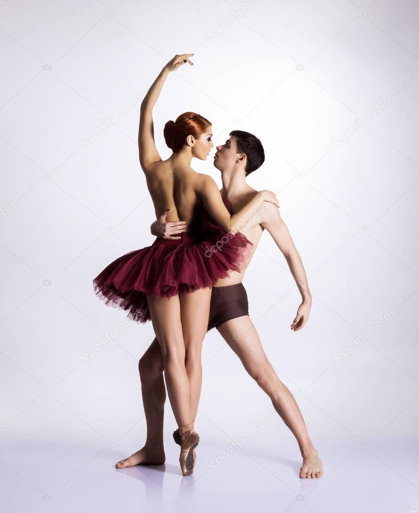 Ballet dancers in art performance