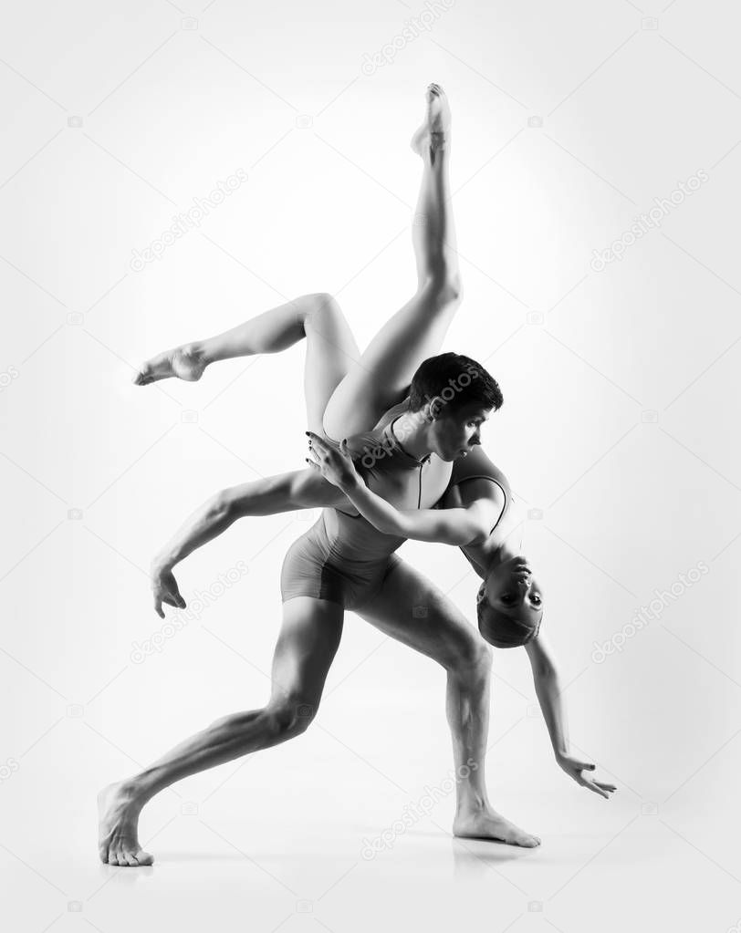 Ballet dancers in art performance