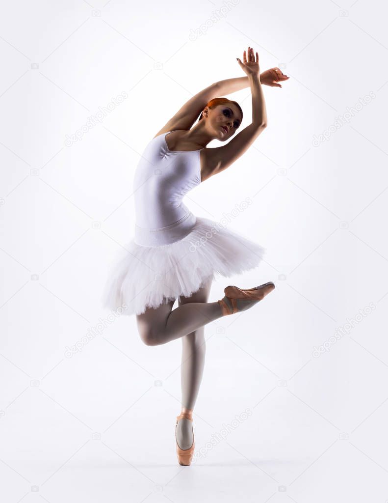 young ballet dancer in art performance