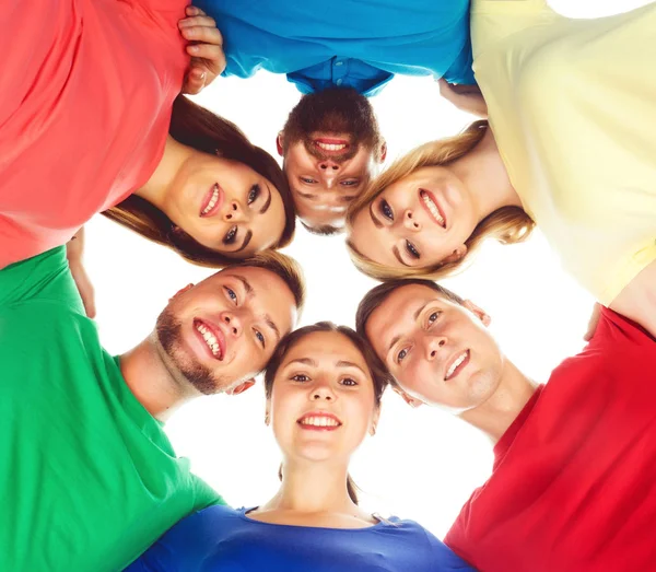 Groep gelukkige jonge vrienden — Stockfoto