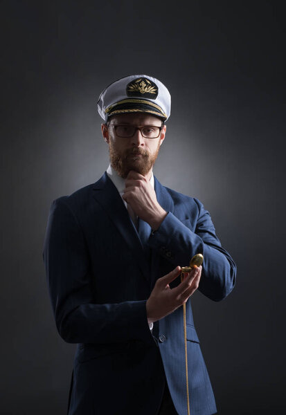 portrait of handsome skipper