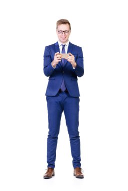 genç ve kendinden emin bir işadamı