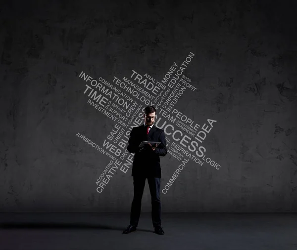 Businessman in black suit — Stock Photo, Image