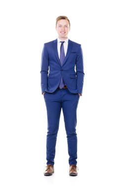 genç ve kendinden emin bir işadamı