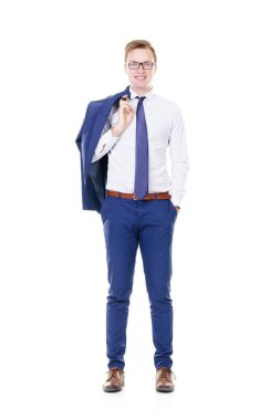 genç ve kendinden emin bir işadamı