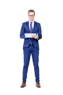 genç ve kendinden emin bir işadamı