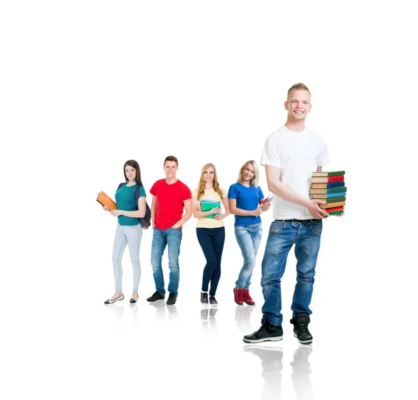 Group of teenage students — Stock Photo, Image