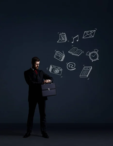 Businessman in black suit — Stock Photo, Image