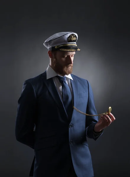 Ritratto di bello skipper — Foto Stock