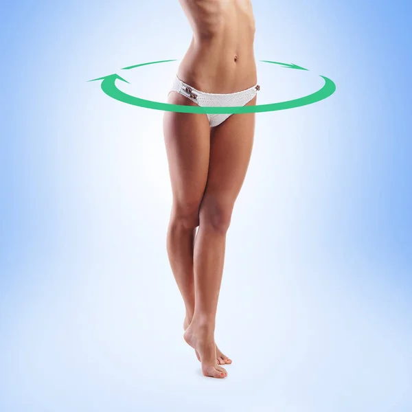 Slank en fit lichaam van jonge vrouw — Stockfoto
