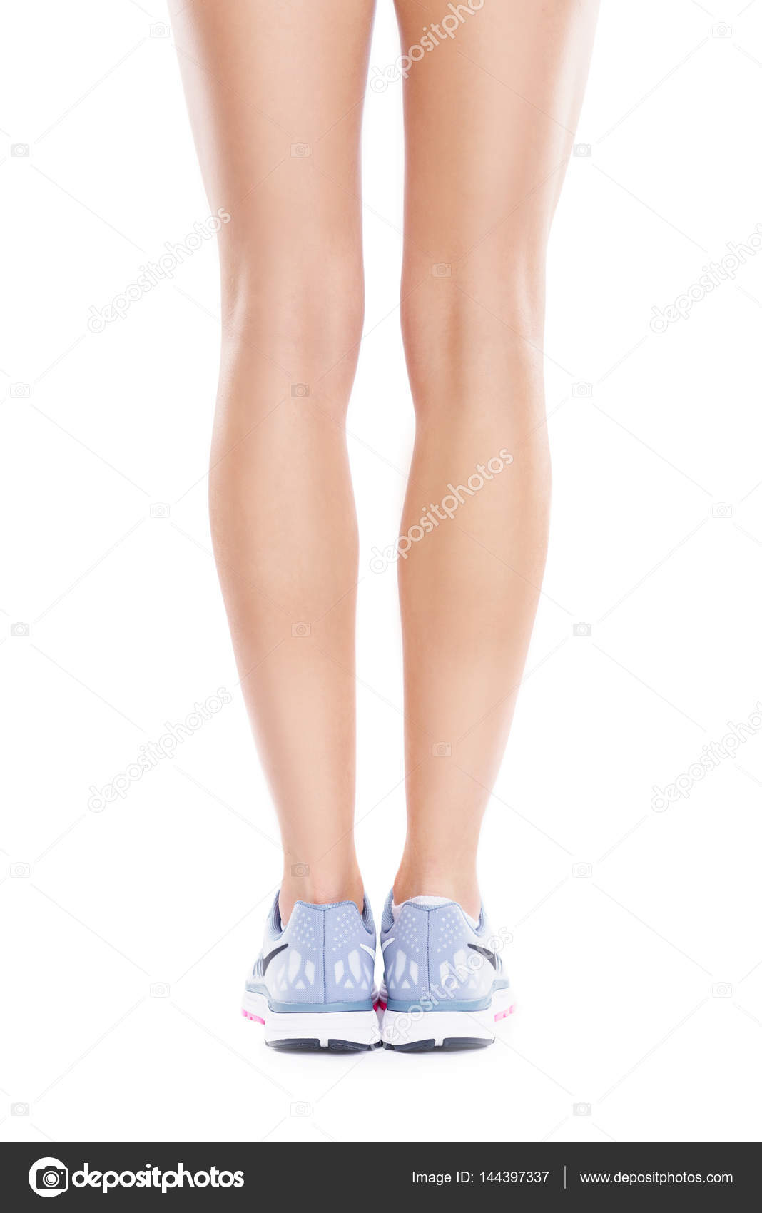 Close-up Fit Legs in Sportswear on a Blurred Background. Girls in Sneakers.  Runner Concept. Stock Photo - Image of action, legs: 101611970