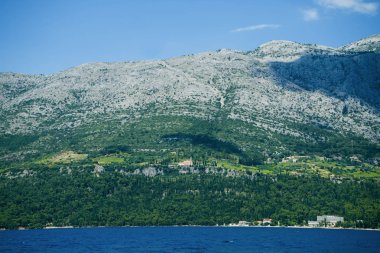 Hırvatistan Mljet, güzel deniz manzarası