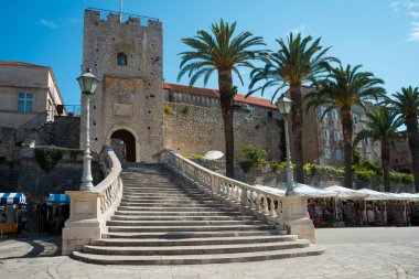Hırvatistan eski Korcula şehir