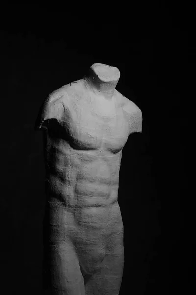 Maniquí Cuerpo Humano Masculino Sobre Fondo Oscuro Anatomía Concepto Muscular — Foto de Stock