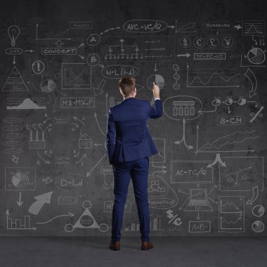 genç ve kendinden emin bir işadamı