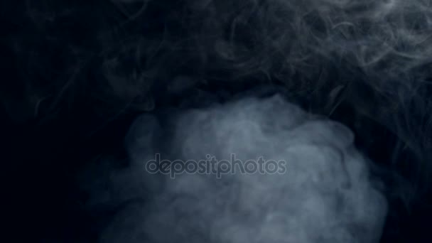 Smoke on a black background in slow motion. — Stock Video