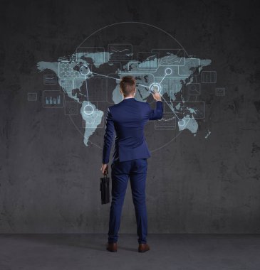 genç ve kendinden emin bir işadamı