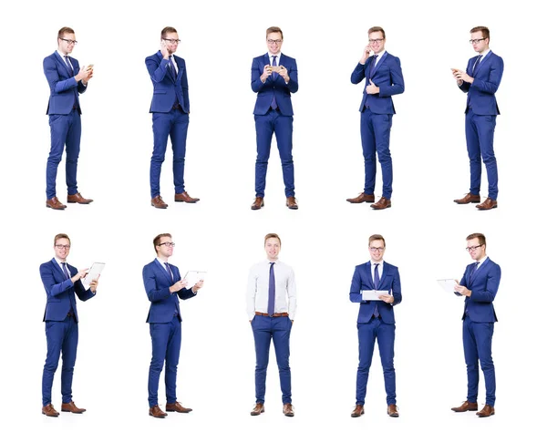 Young and smart businessman collage — Stock Photo, Image