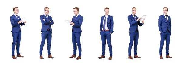 Collage da uomo d'affari giovane e intelligente — Foto Stock
