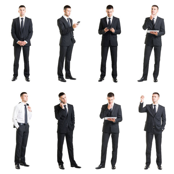 Young and smart businessman collage