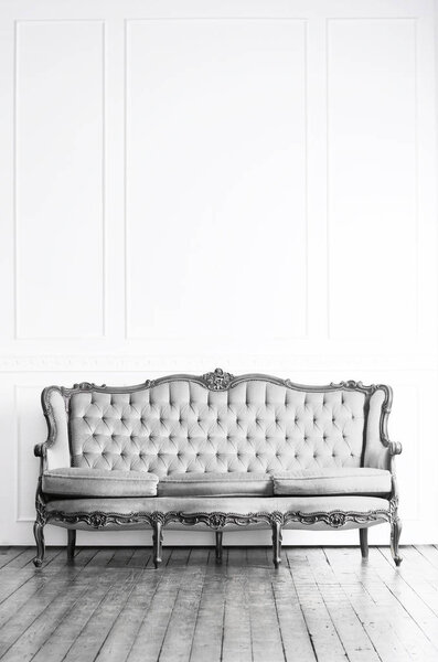 antique sofa in retro interior