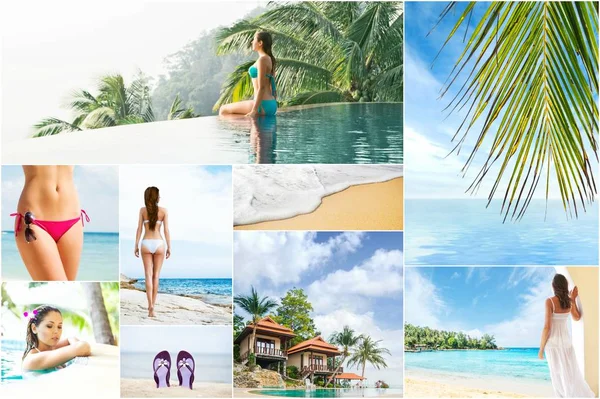 Sommerurlaub und Reisecollage — Stockfoto