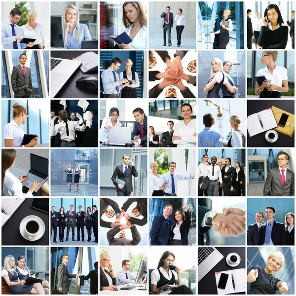 Business collage med ungdomar — Stockfoto