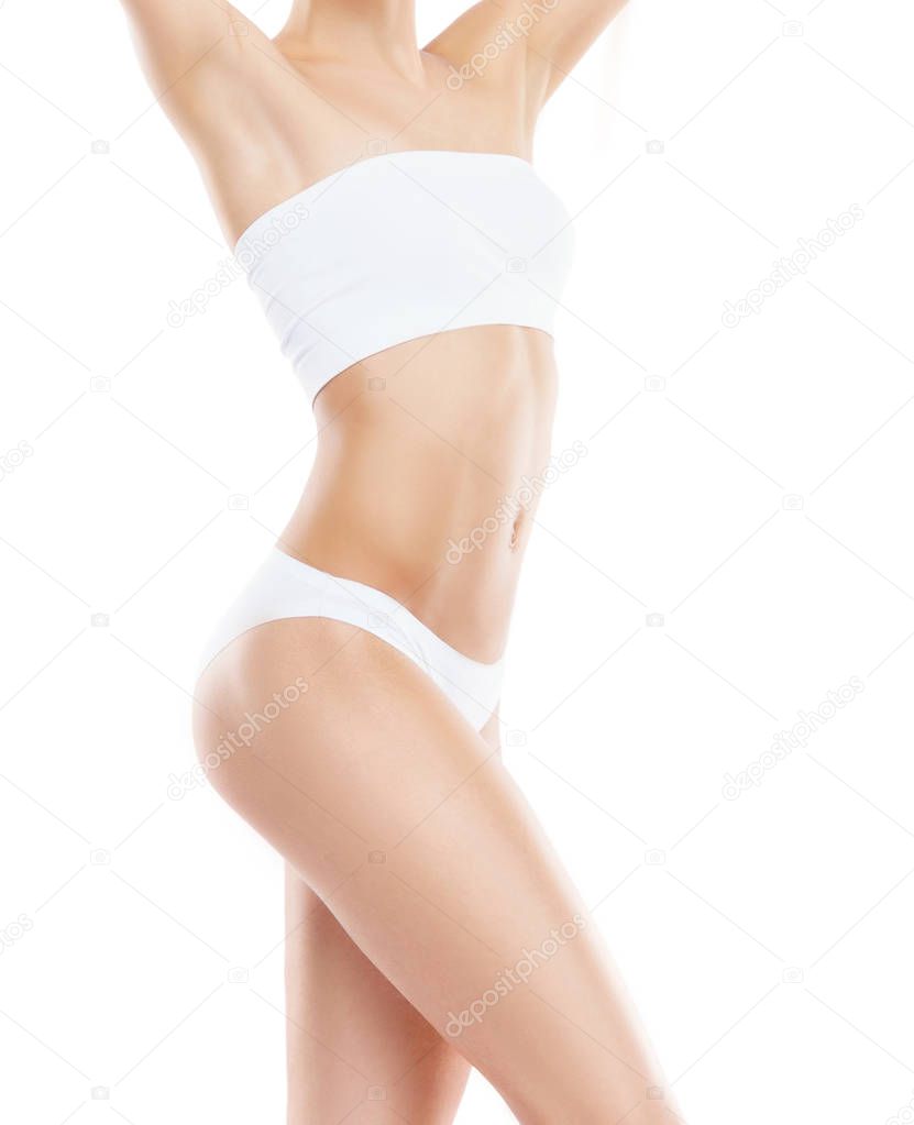 woman in white lingerie 