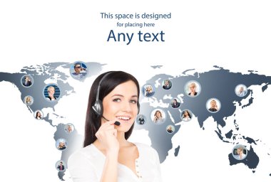 güzel kadın müşteri destek operatörü 