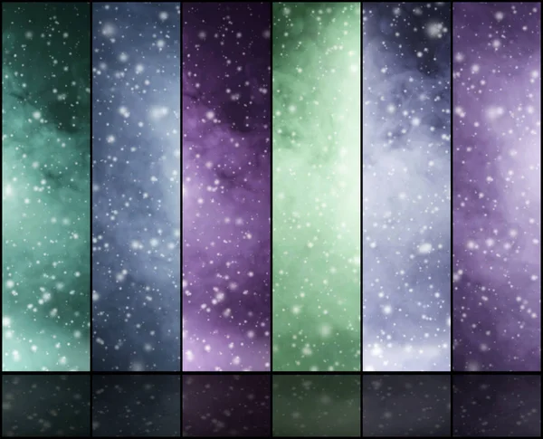 Galaxiensterne-Collage — Stockfoto