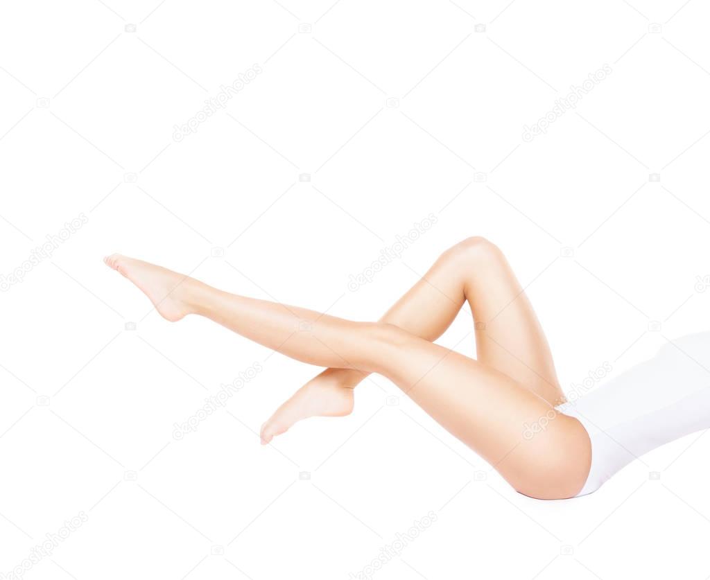 beautiful legs of young woman