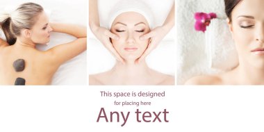 Kolaj spa salonda genç kadınların
