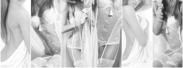 Collezione di spose in lingerie seducente — Foto Stock