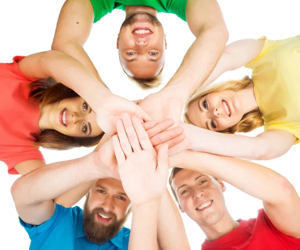 Group of happy students staying together. — Stock Photo, Image