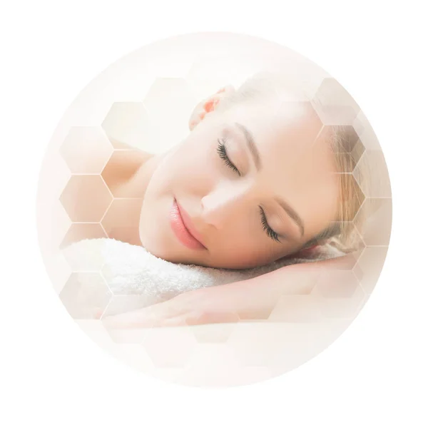 Beautiful Healthy Blond Woman Getting Massage Treatment Beauty Salon Spa — Stock Photo, Image