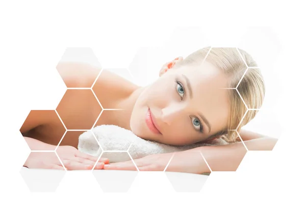 Beautiful Healthy Woman Getting Massage Treatment Beauty Salon Spa Healthcare — Stock Photo, Image